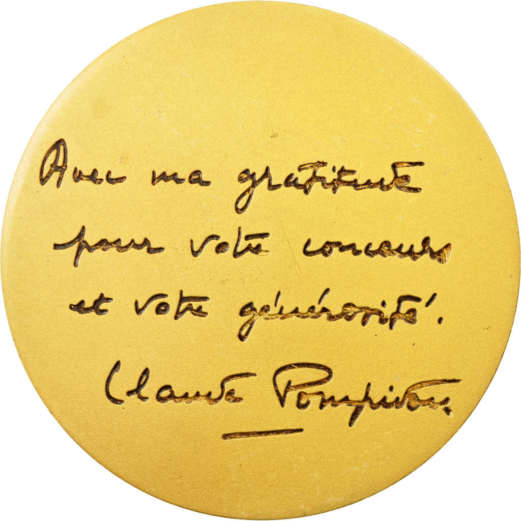 Francja, Medal, Fondation Claude Pompidou, 1980, J. Balme, MS(63), Pokryty