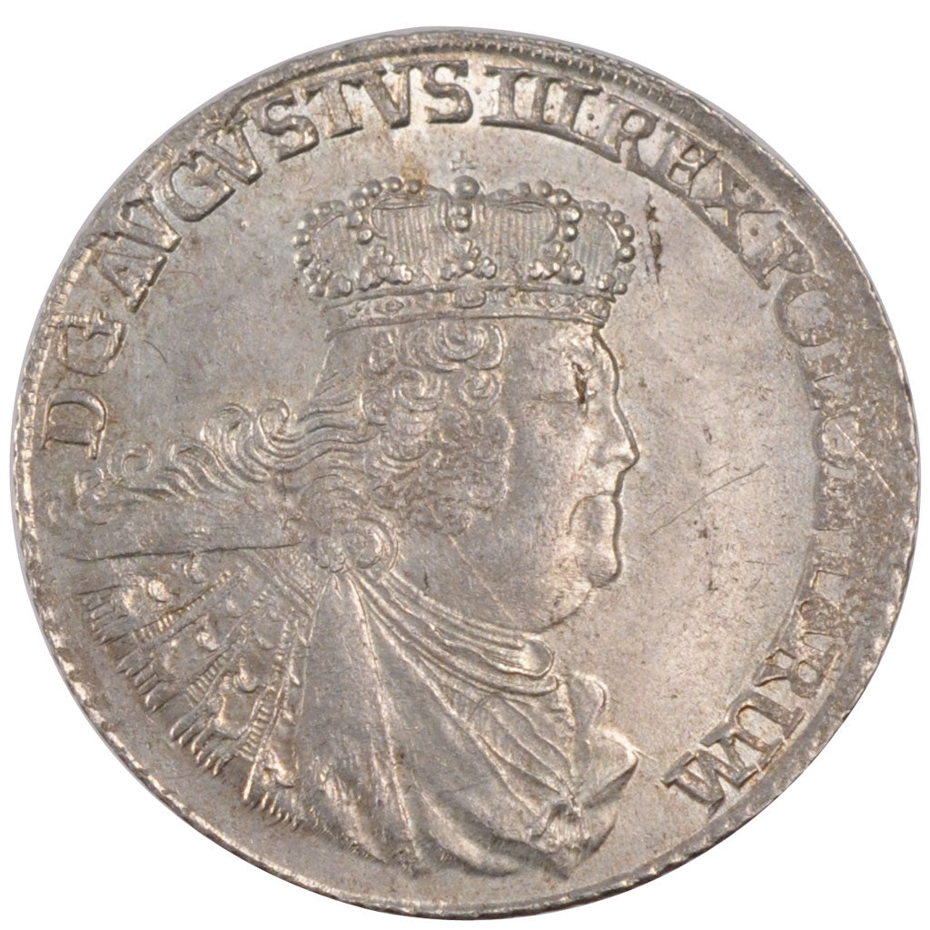 Polonia, August III, 18 Groszy, Tympf, 1756, SPL, Biglione, KM:148.3