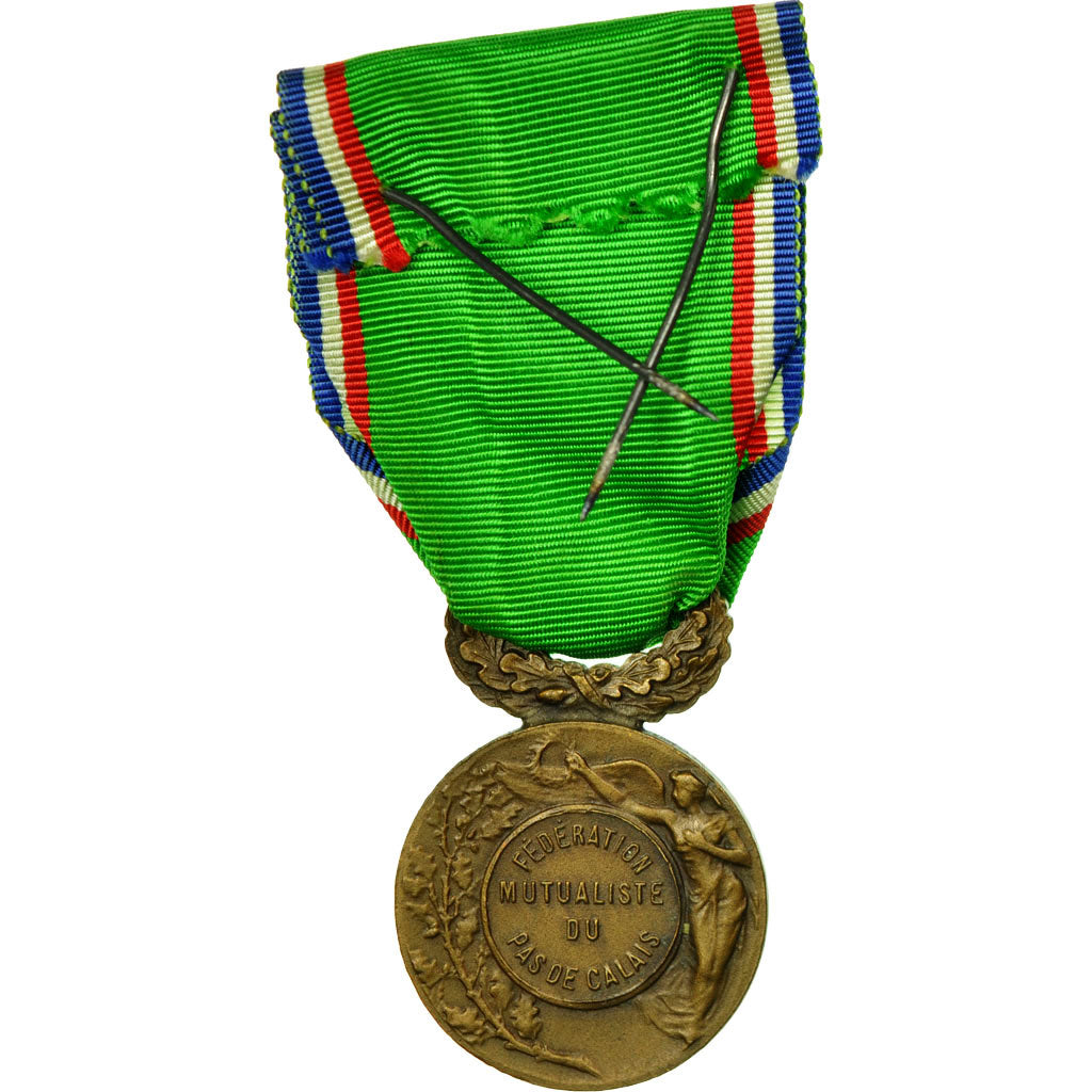 France, Fédération Mutualiste du Pas-de-Calais, Medal, Excellent Quality