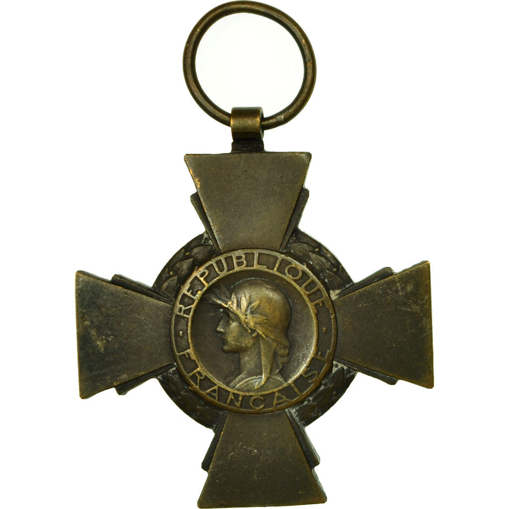 France, Croix du Combattant, Medal, 1914-1918, Very Good Quality, Bronze, 36