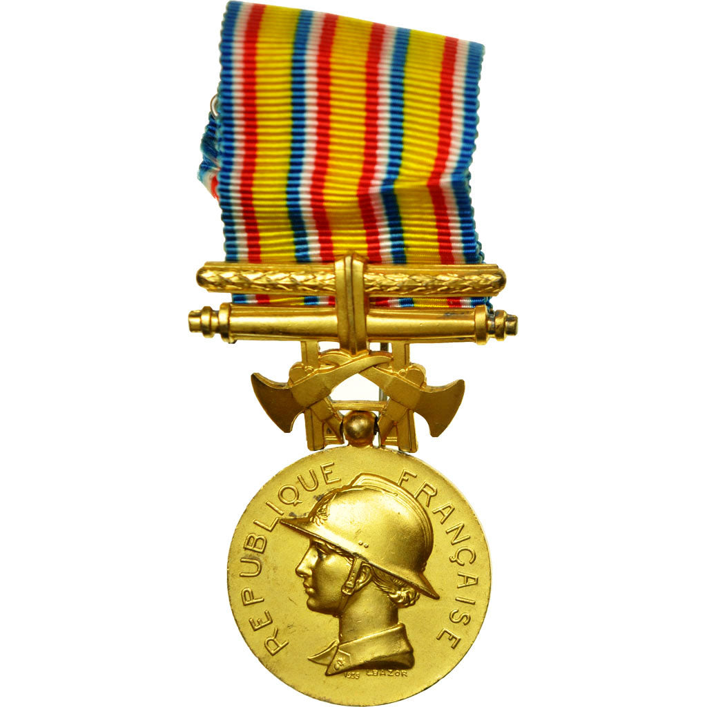 MEDAILLE MINISTERE DE L'INTERIEUR EN ARGENT @ SAPEURS POMPIERS