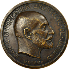 France, Médaille, Jean Forestier, Architecte de Jardins, 1929, Guiraud, TTB+