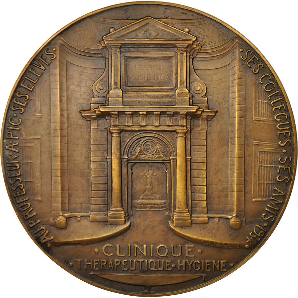 France, Médaille, Médecine, Professeur Adrien Pic, Lyon, 1934, Chorel, SPL