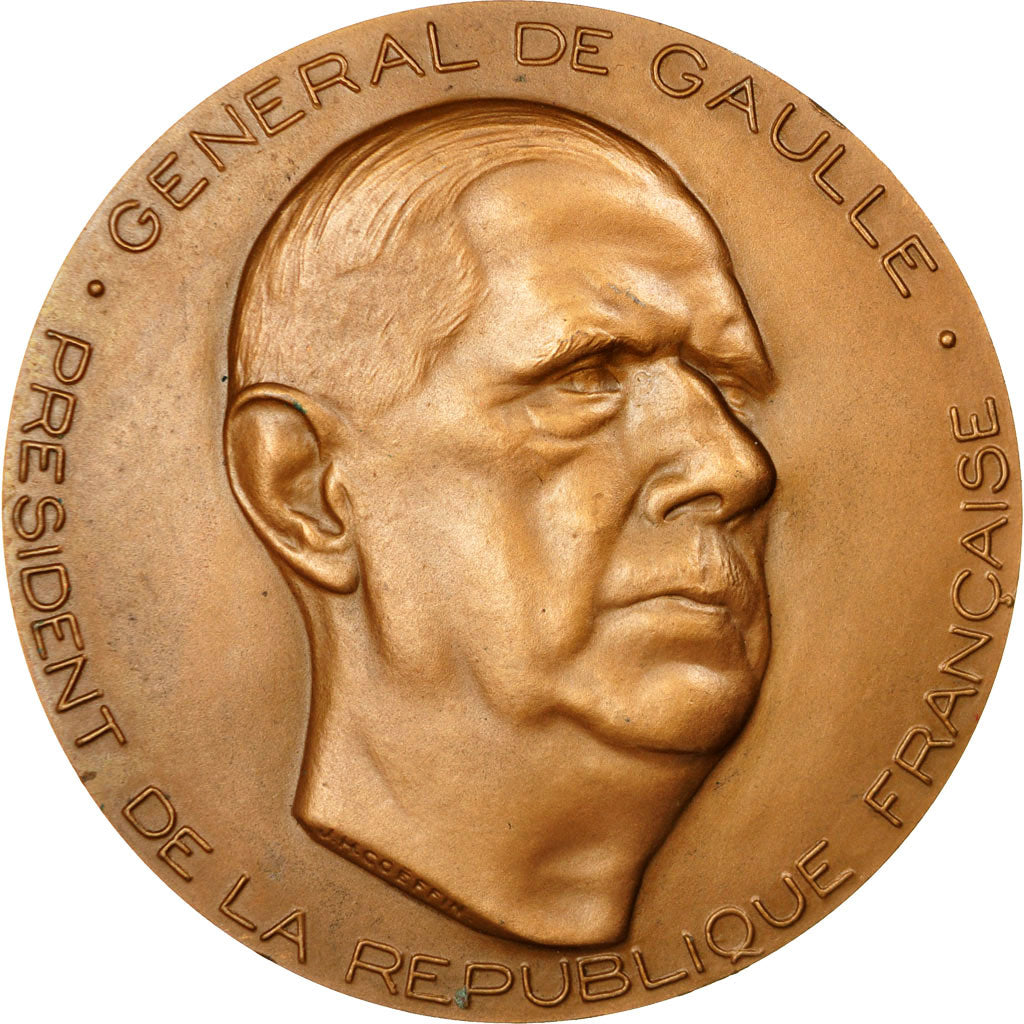 France, Médaille, Général de Gaulle, Président de la République, Coeffin