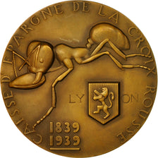France, Médaille, Caisse d'Epargne de la Croix Rousse, Lyon, 1939, Renard, SPL