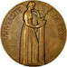 France, Medal, Art Déco, Université de Lyon, A. Lirondelle, Recteur, Muller