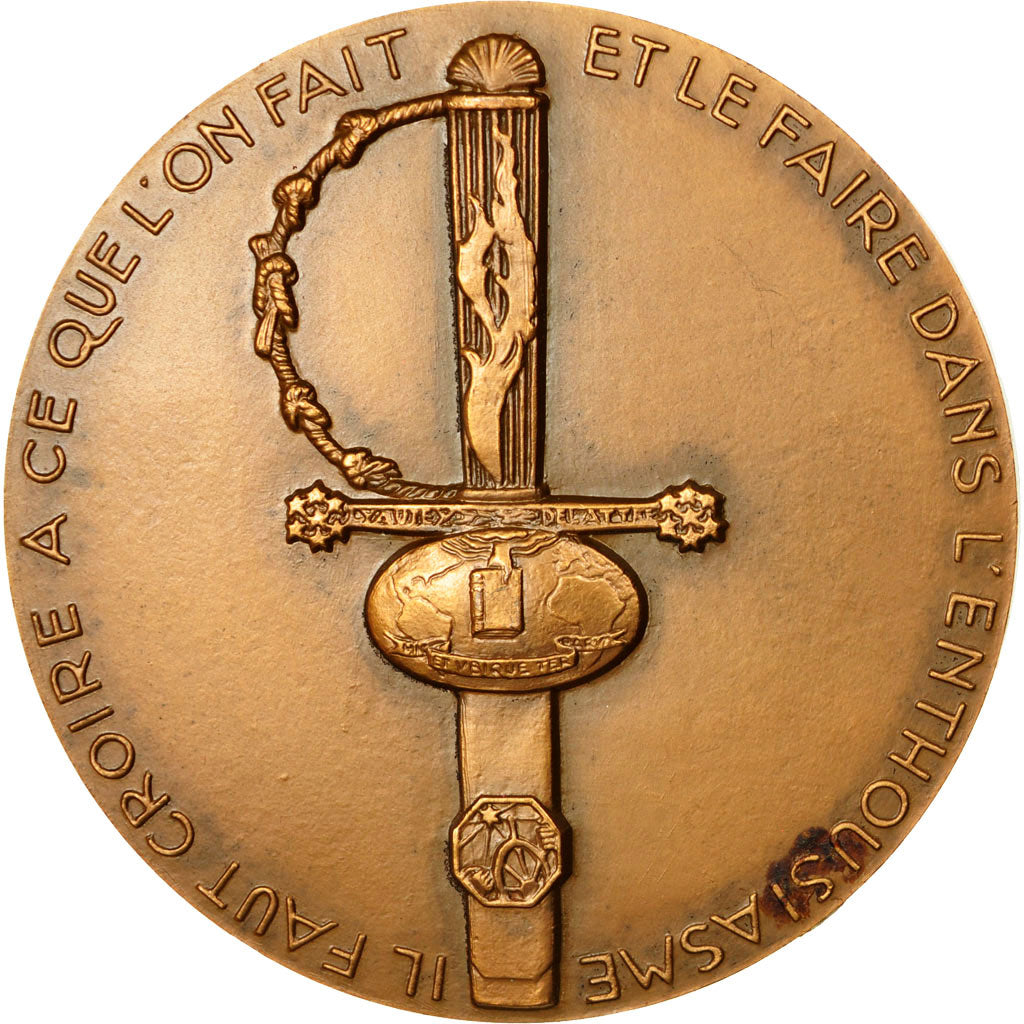 France, Medal, Robert Garric, Membre de l'Institut, 1968, Delamarre, MS(64)