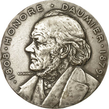 France, Médaille, Honoré Daumier, Sculpteur, Duchemin, SUP, Argent