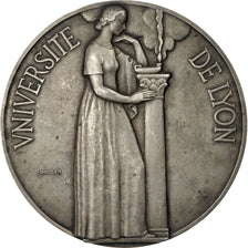 France, Medal, Art Déco, Université de Lyon, 1941, Muller, AU(55-58), Silver