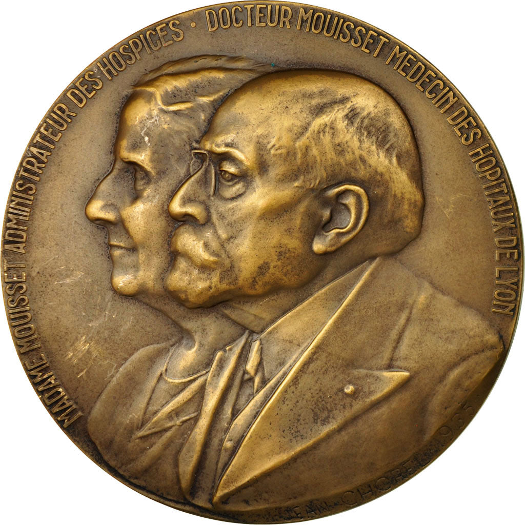 France Medal Médecine Docteur Mouisset Hôpitaux de Lyon 1935 Chorel ...