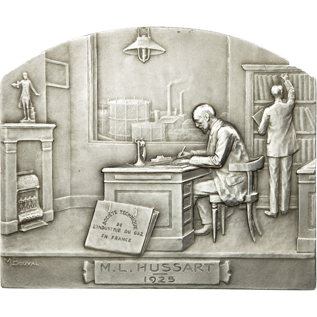 France, Medal, Société Technique de l'Industrie du Gaz, 1925, Bouval