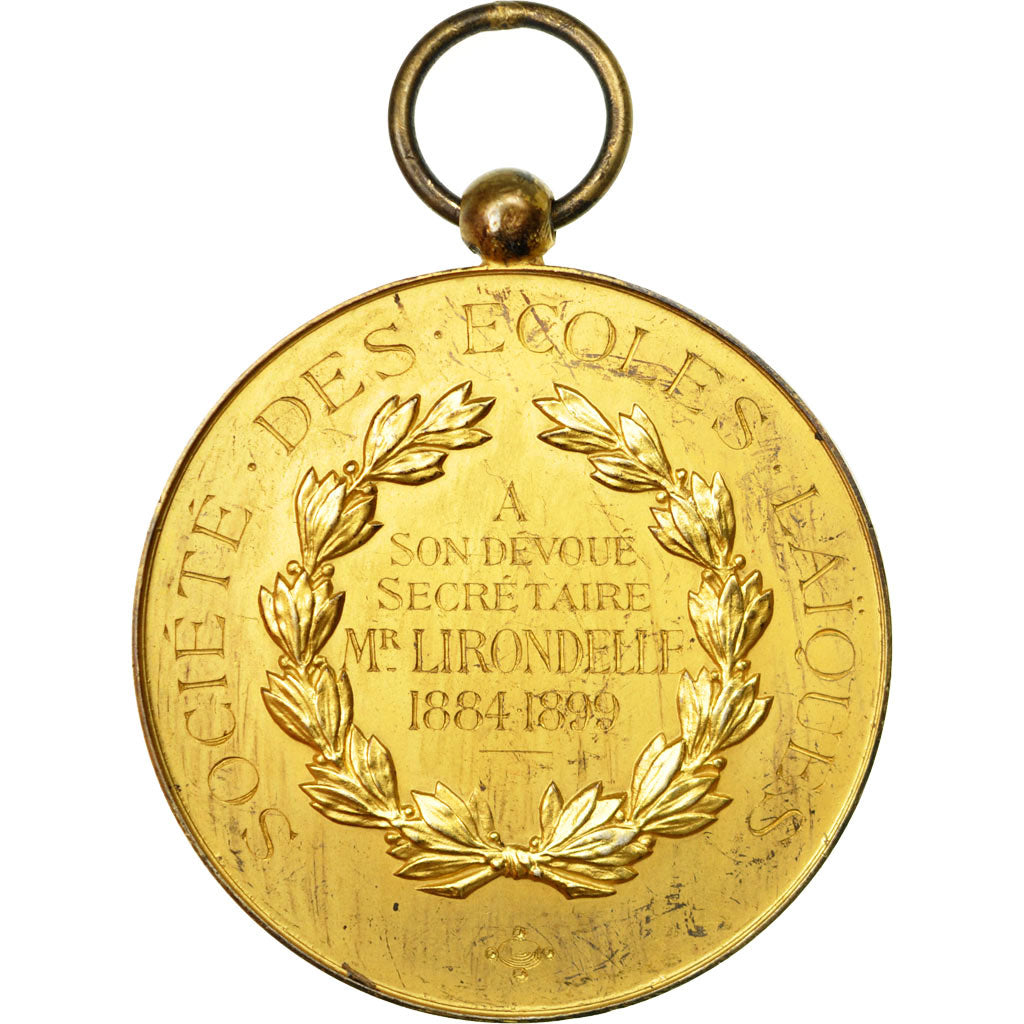 Francia, medaglia, Société des Ecoles Laiques, Ville de Douai, 1899, SPL-