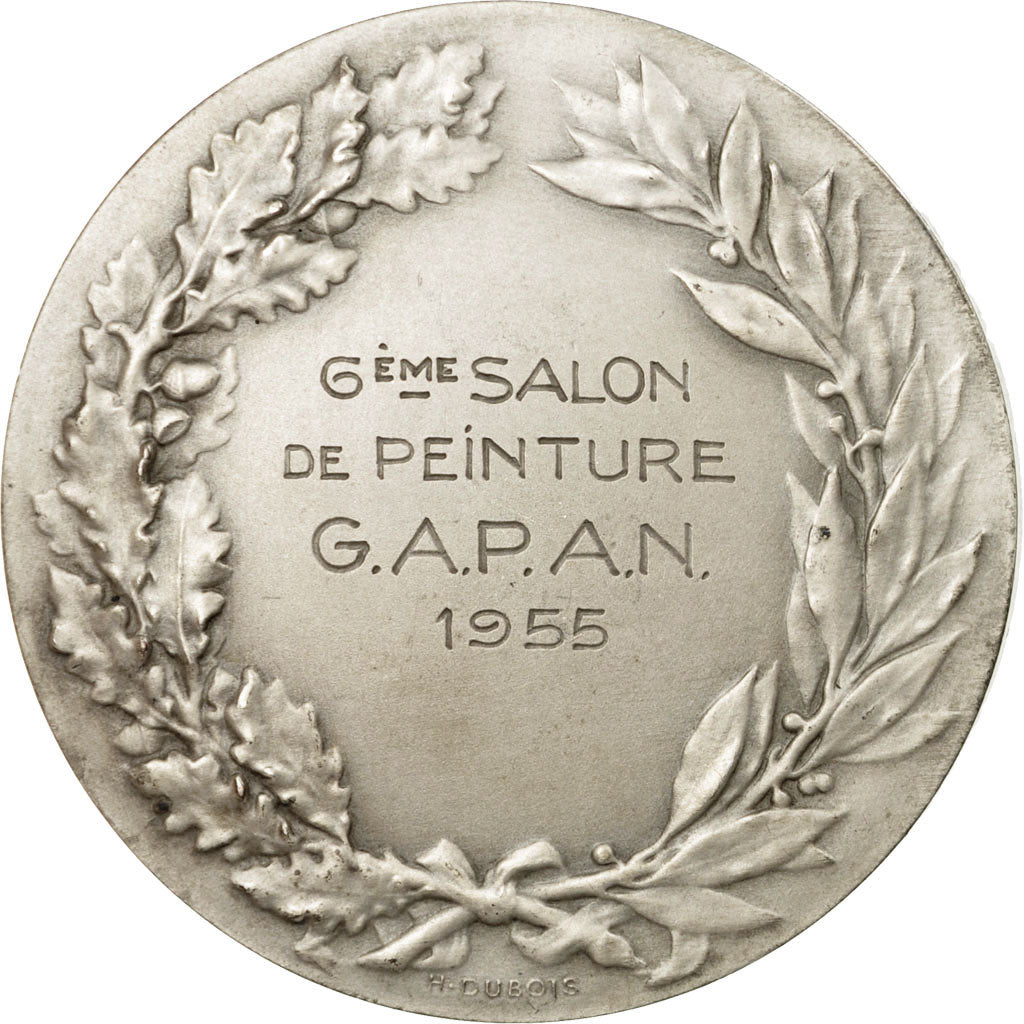 Frankrijk, Medaille, 6ème Salon de Peinture GAPAN, 1955, Bovy, UNC-, Silvered