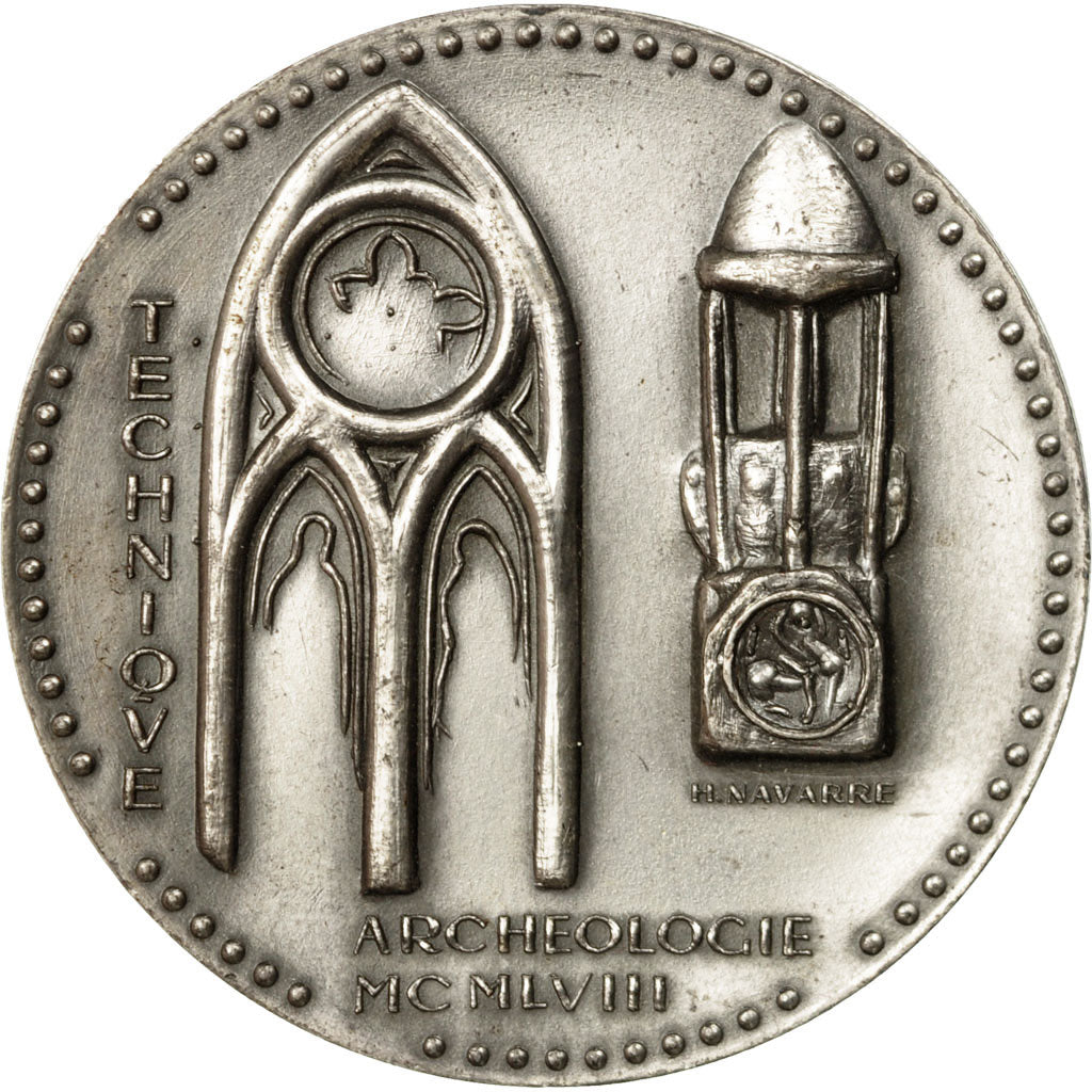 France, Medal, Archéologie, Jean Verrier, Inspecteur des Monuments Historiques