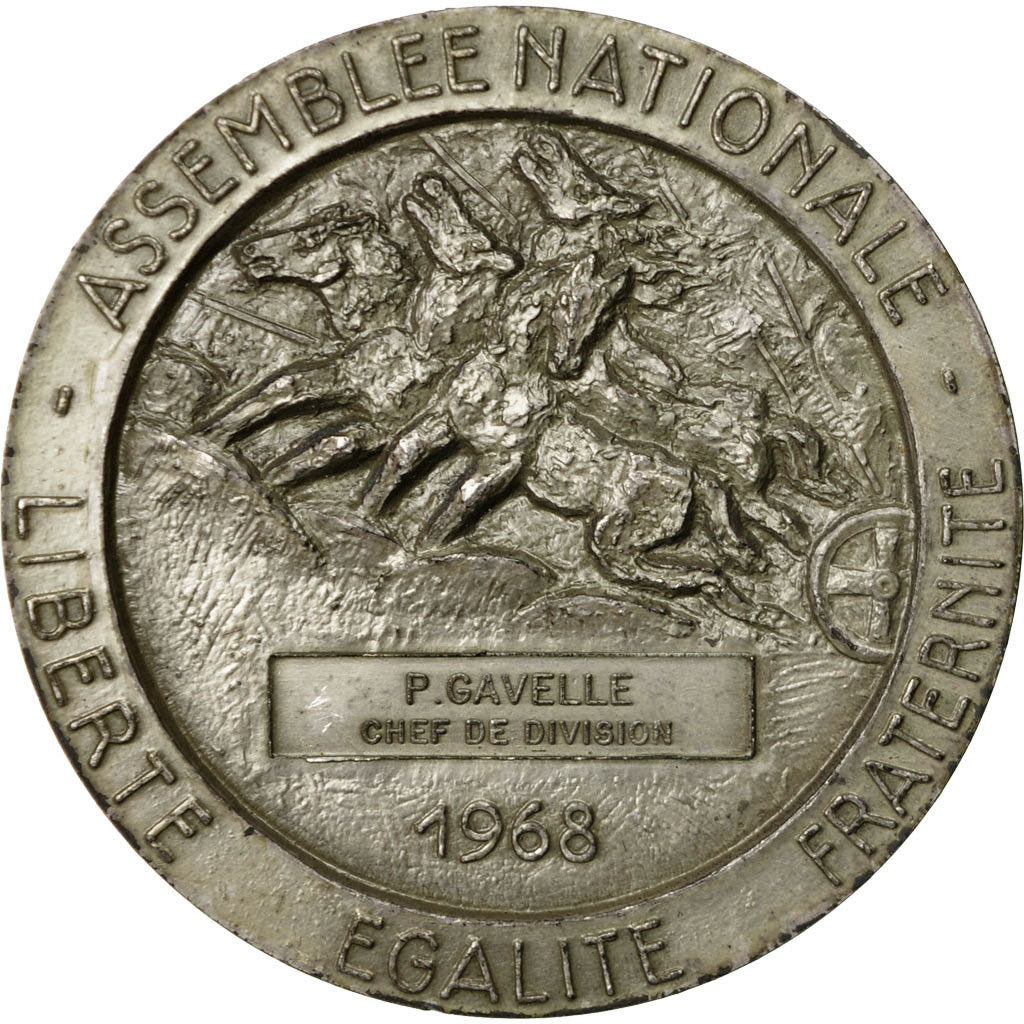 France, Médaille, Assemblée Nationale, P.Gavelle, Chef de Division, 1969