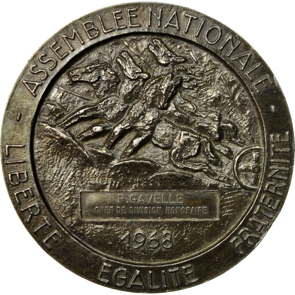 France, Medal, Assemblée Nationale, P.Gavelle, Chef de Division, 1972