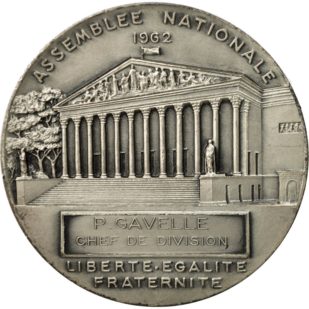Francia, medalla, Assemblée Nationale, P.Gavelle, Chef de Division, 1962