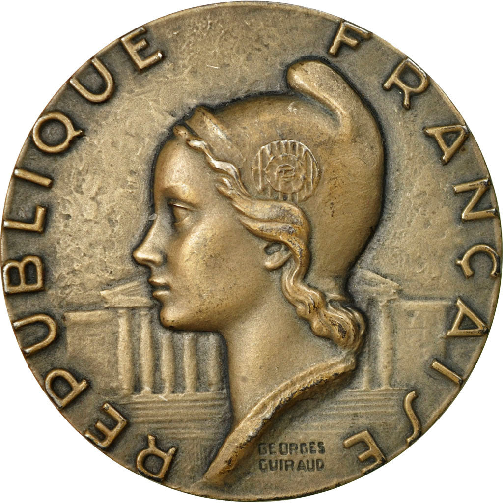 France, Medal, Assemblée Nationale, P.Gavelle, Sténographe, 1956, Guiraud