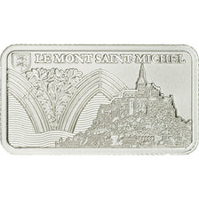 France, Médaille, Lingotin d'Argent Pur, Le Mont Saint-Michel, 2017, FDC