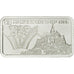 France, Médaille, Lingotin d'Argent Pur, Le Mont Saint-Michel, 2017, FDC