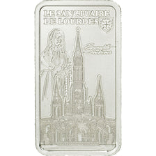 France, Medal, Lingotin d'Argent Pur, Le Sanctuaire de Lourdes, 2017, MS(65-70)