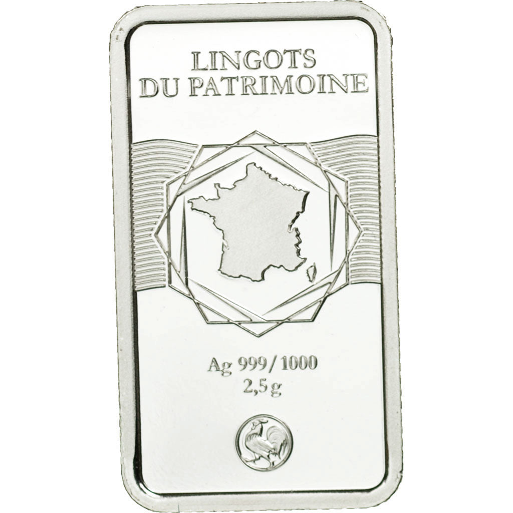 France, Medal, Lingotin d'Argent Pur, Le Sanctuaire de Lourdes, 2017, MS(65-70)