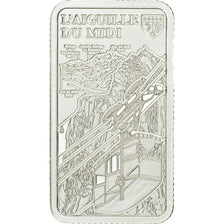 France, Médaille, Lingotin d'Argent Pur, L'Aiguille du Midi, 2017, FDC, Argent