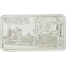 France, Medal, Lingotin d'Argent Pur, Le Palais des Papes, 2017, MS(65-70)