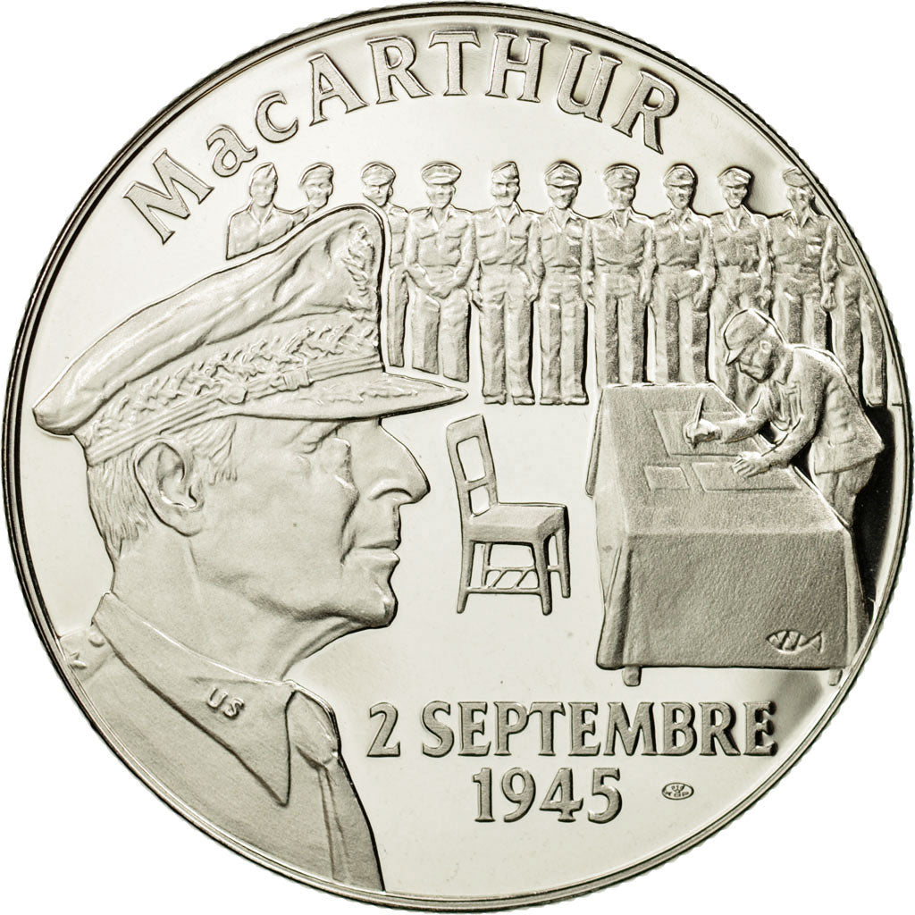 France, Medal, Seconde Guerre Mondiale, Mac Arthur, Jimenez, MS(65-70), Nickel