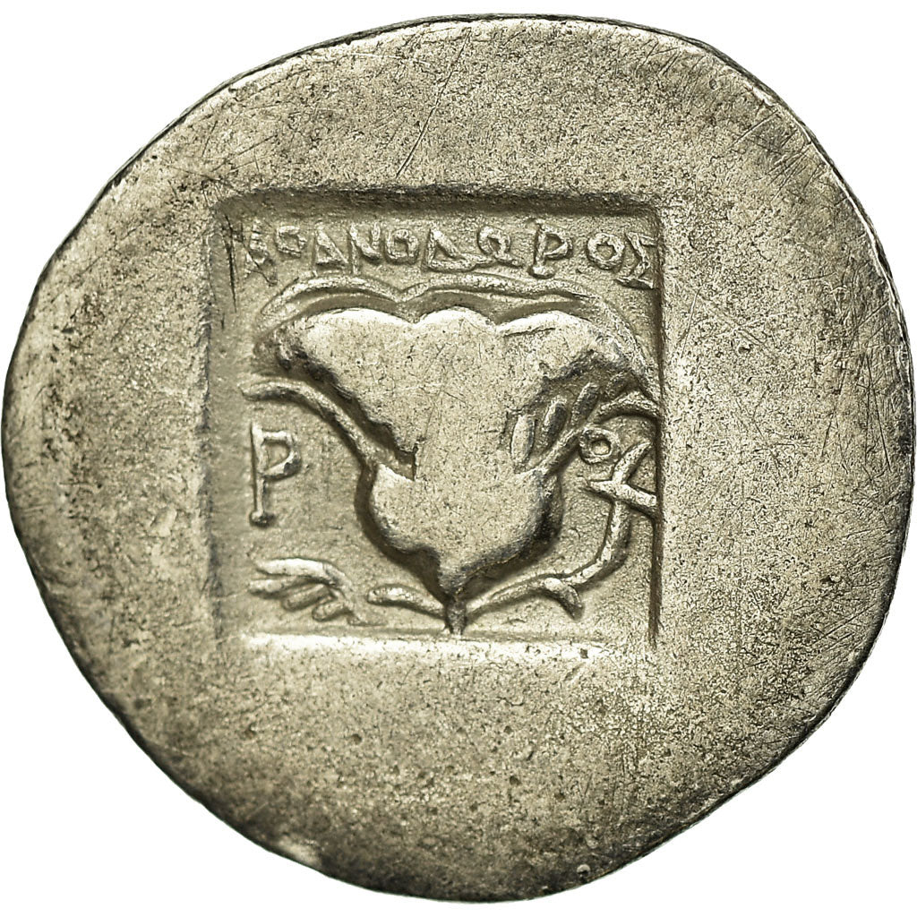 Münze, Islands off Caria, Rhodes (188-166 BC), Helios, Drachm, S+, Silber