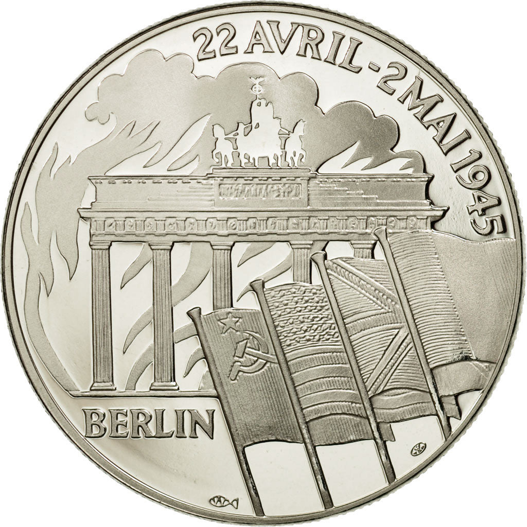 France, Médaille, Seconde Guerre Mondiale, Berlin, 1945, Jimenez, FDC, Nickel
