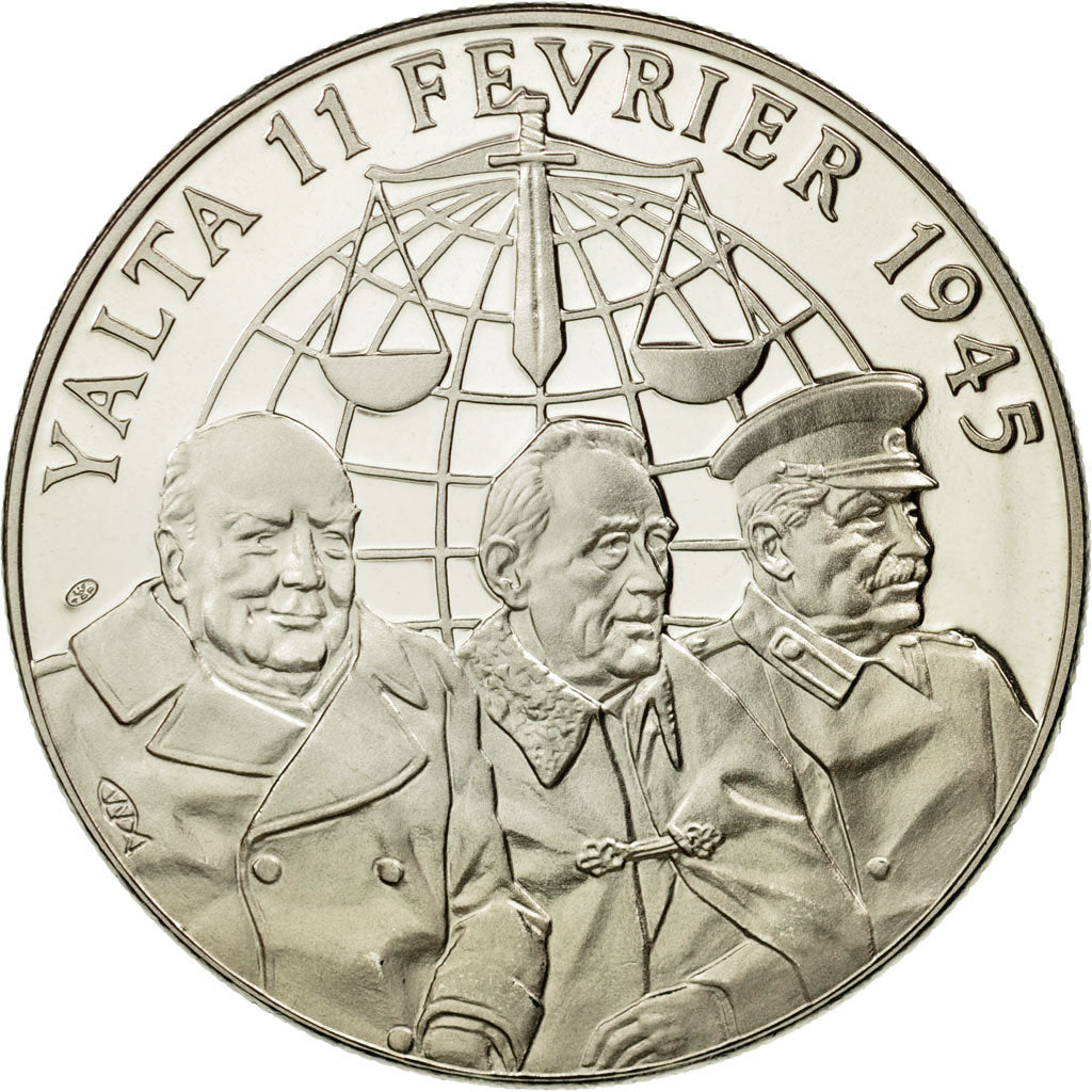 France, Medal, 1939-1945, Yalta, 11 février 1945, Jimenez, MS(65-70), Nickel