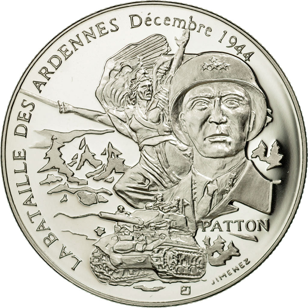 France, Medal, La Bataille Des Ardennes - Décembre 1944 - Patton, Jimenez