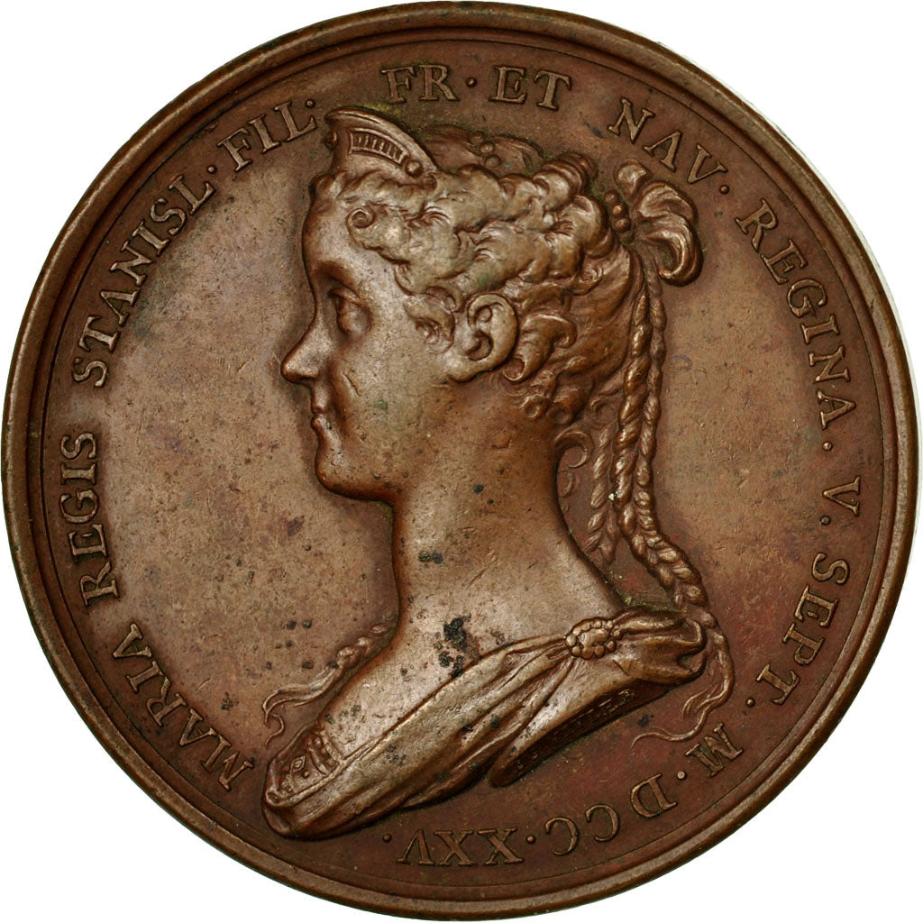 France, Médaille, Mariage de Louis XV et Marie Leszczynska, 1725, Duvivier