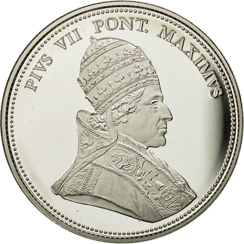 Vaticano, medaglia, Le Pape Pie VII, FDC, Rame-nichel