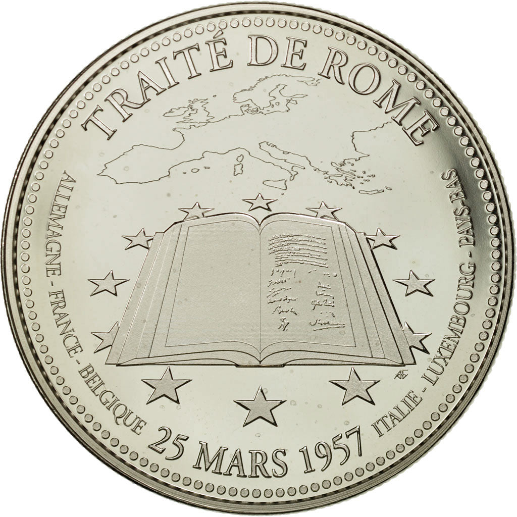 Francia, medaglia, Europe, Traité de Rome, FDC, Rame-nichel