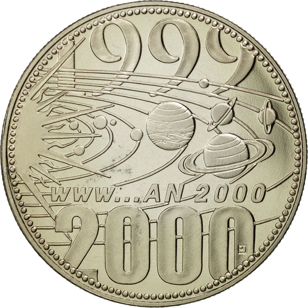 Francia, medaglia, Le Passage à l'An 2000, FDC, Rame-nichel