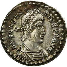 Constantius II, Siliqua, Lugdunum, Silver, AU(55-58)