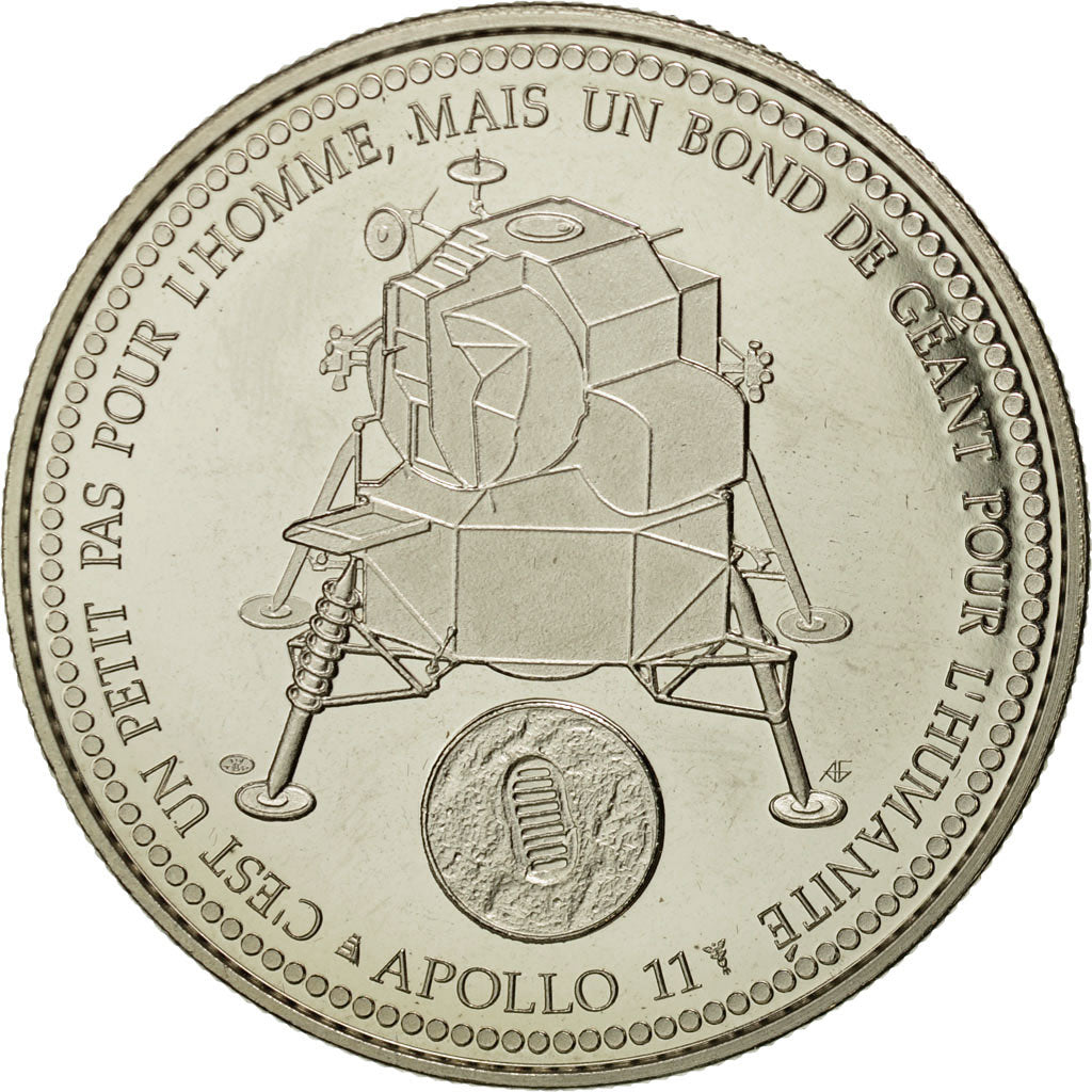 France, Médaille, Apollo 11, Le Premier Homme sur la Lune, FDC, Copper-nickel