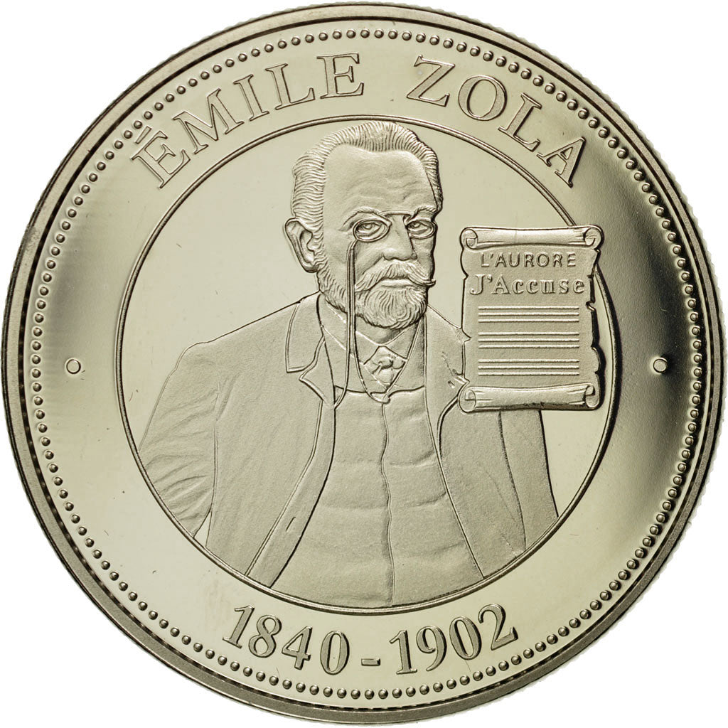 France, Médaille, Collection Panthéon, Émile Zola, FDC, Copper-nickel