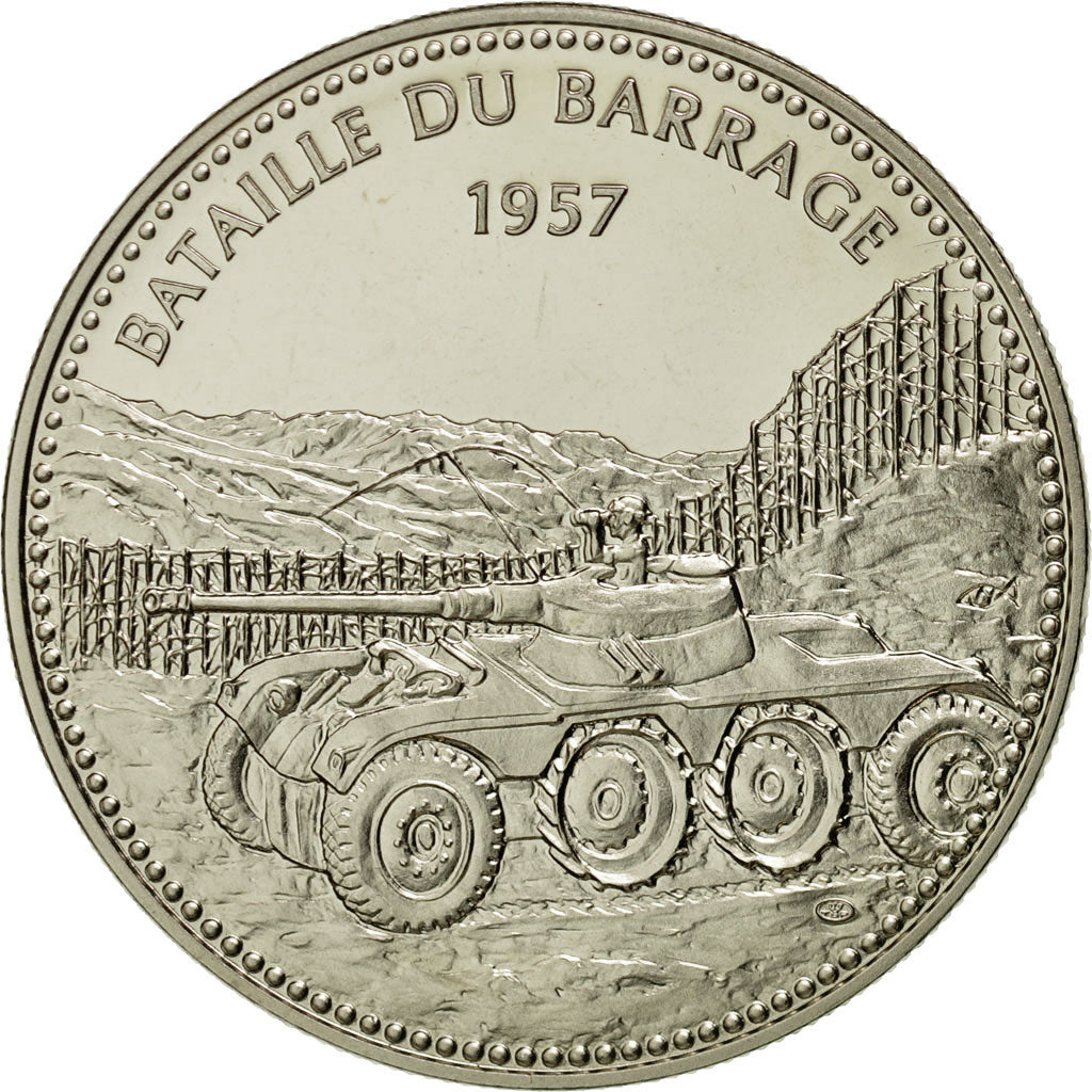 France, Medal, Guerre d'Algérie, Bataille du Barrage, MS(65-70), Copper-nickel