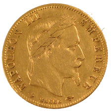FRANCE, Napoléon III, 5 Francs, 1864, Paris, AU(50-53), Gold, Gadoury #1002, 1..