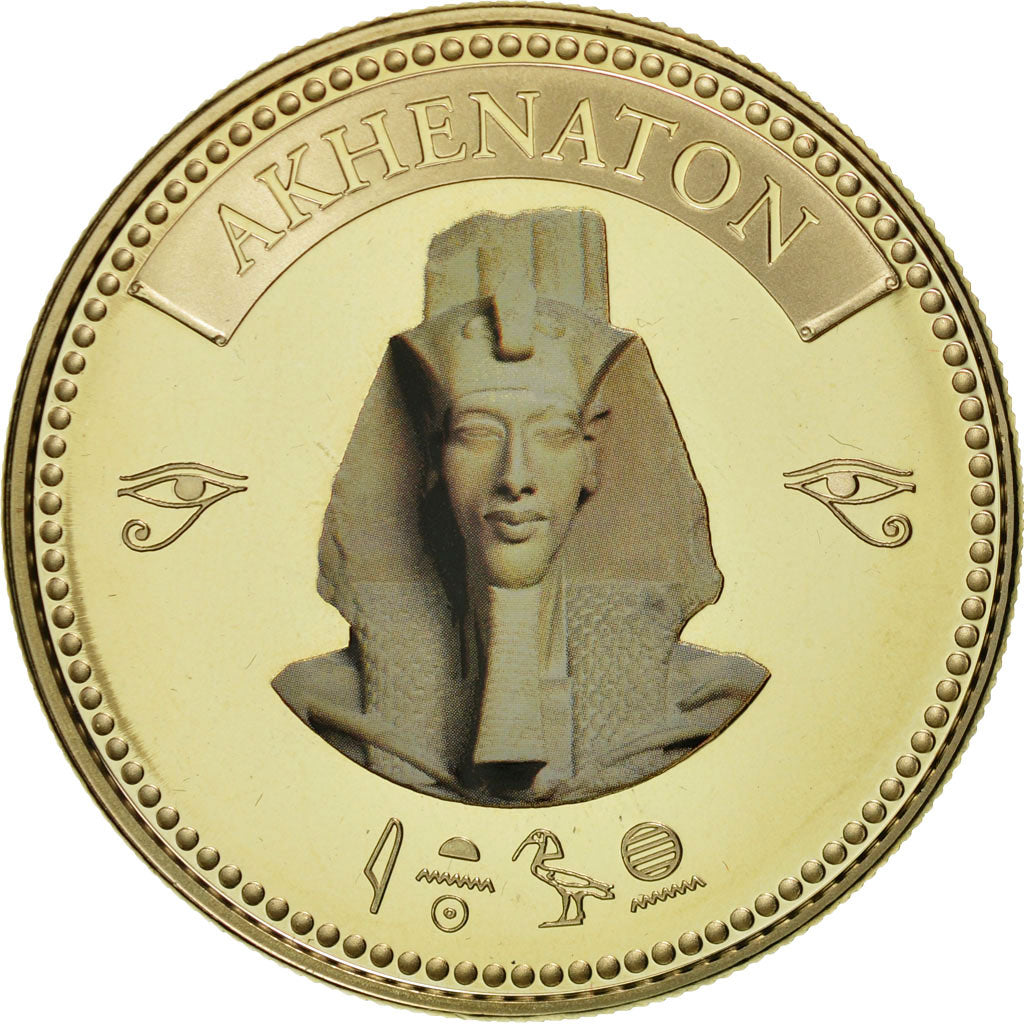 Egypt, Medal, Trésors d'Egypte, Akhenaton, MS(65-70), Copper-nickel