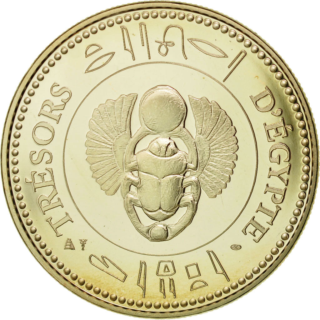 Egipto, medalla, Trésors d'Egypte, Isis, FDC, Cobre - níquel