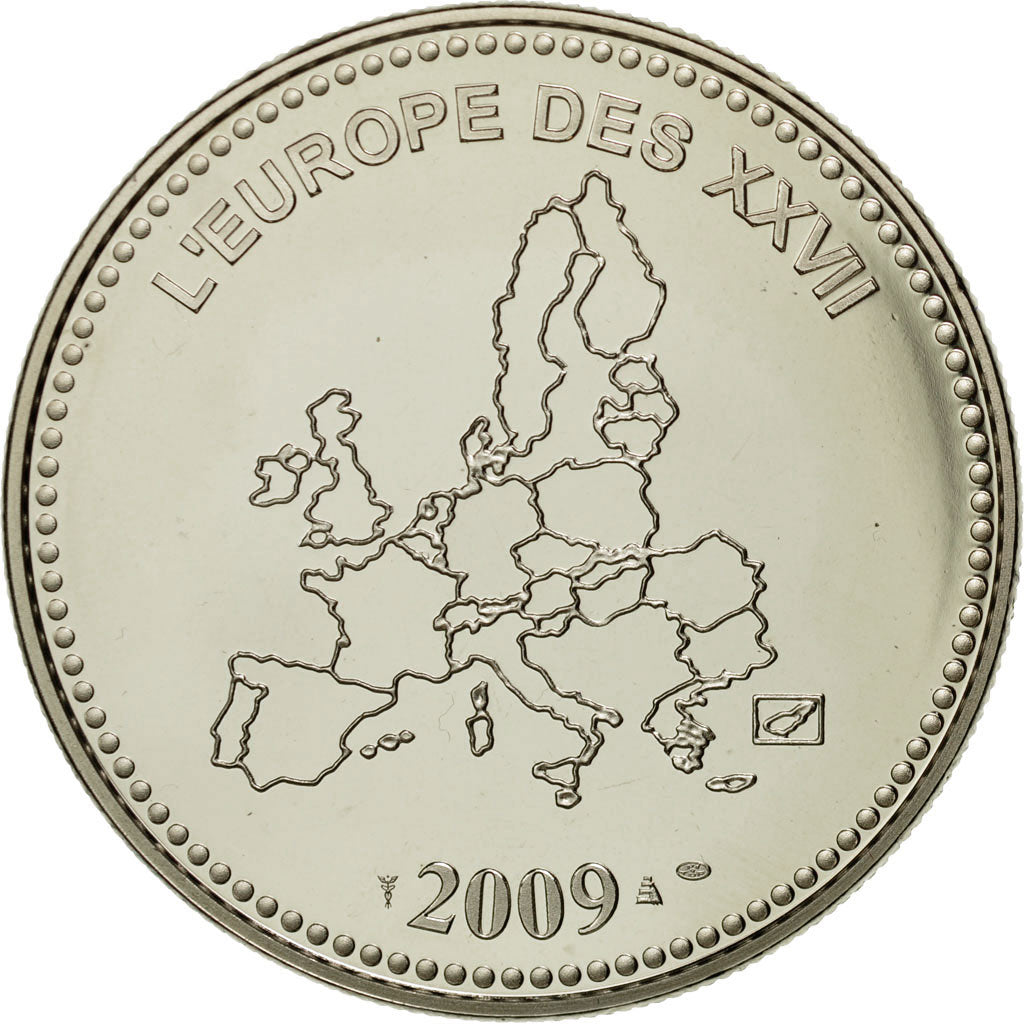 France, Medal, 10ème Anniversaire de l'Euro des 11, 2009, MS(65-70)
