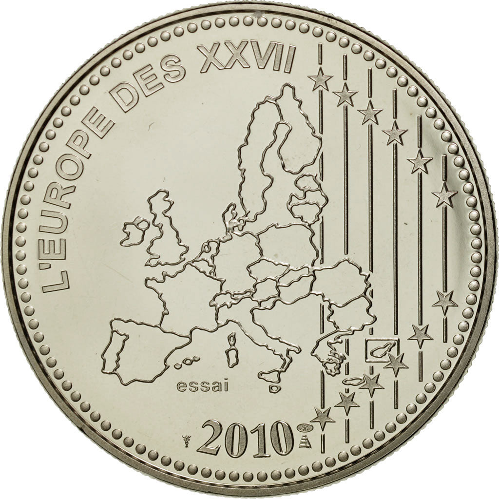 France, Medal, L'Europe des XXVII, 50 ans du nouveau Franc, 2010, MS(65-70)