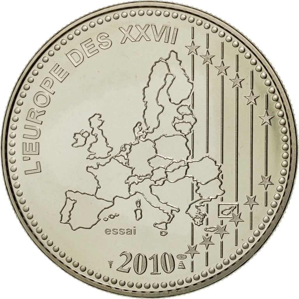 France, Medal, L'Europe des XXVII, 50 ans du nouveau Franc, 2010, MS(65-70)