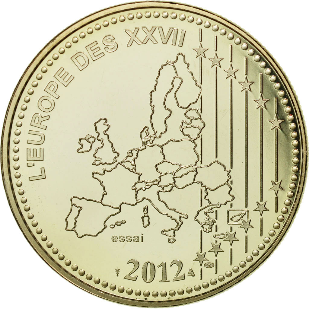 France, Medal, L'Europe des XXVII, 10 Ans de l'Euro, 2012, MS(65-70)