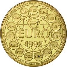 Francia, medaglia, Europe, 10 Euro Essai, 1998, FDC, Doratura in rame-nichel