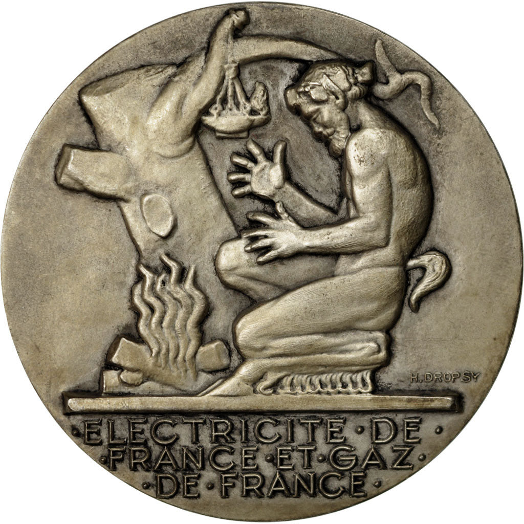 Frankreich, Medaille, Électricité de France et gaz de France, Dropsy, UNZ